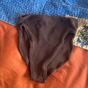 YouSwim Brown Textured High-Waisted Bikini Bottom